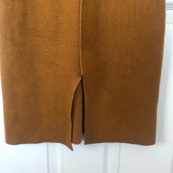 Lonyuash size Small Knit Brown Sweater Dress Silver beading scoop neck party - Picture 5 of 8